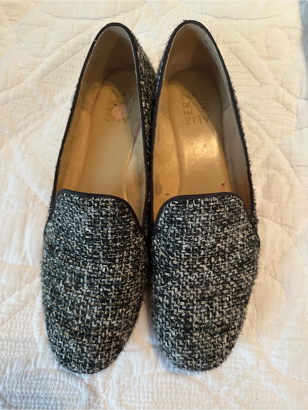 Naturalizer Black & White Tweed Women's Loafers